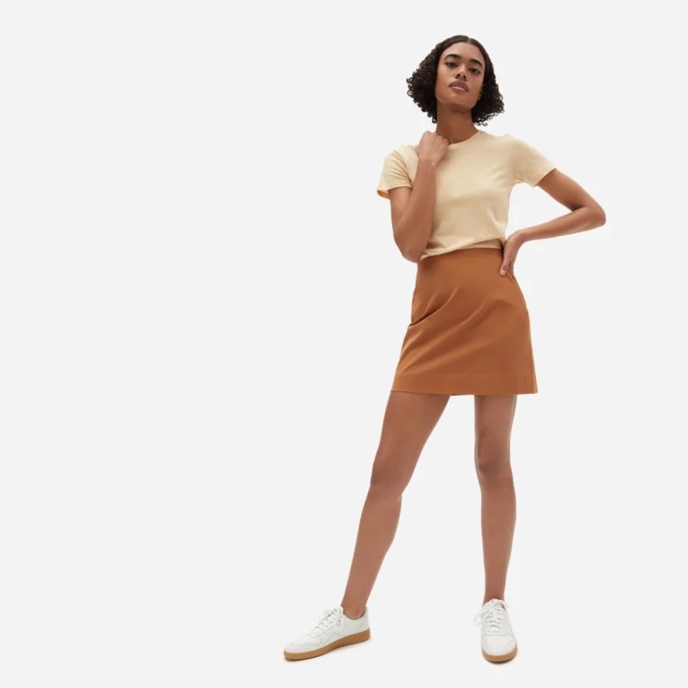 Everlane Mini Skirt in Acorn